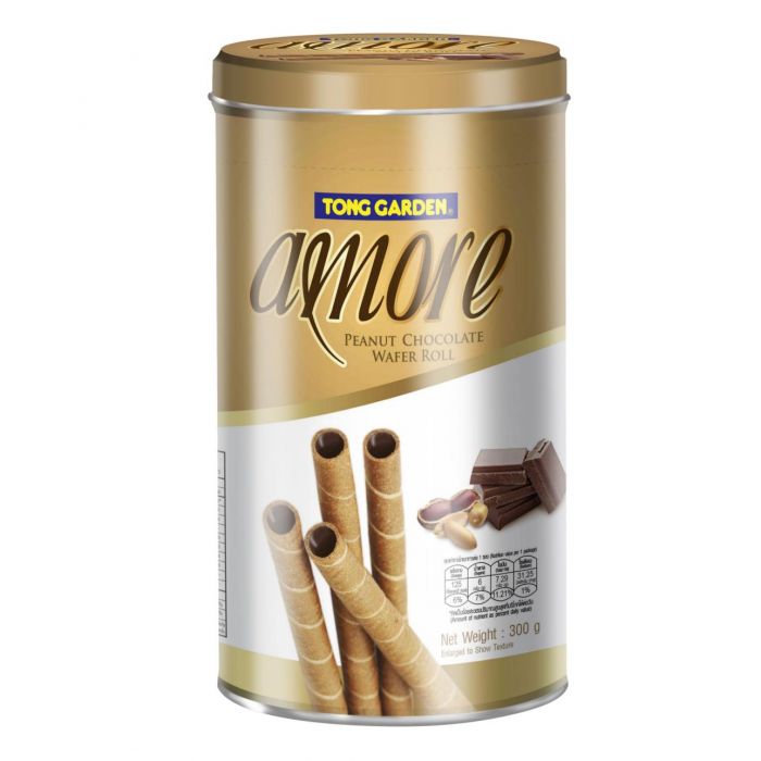 amore peanut chocolate wafer roll 